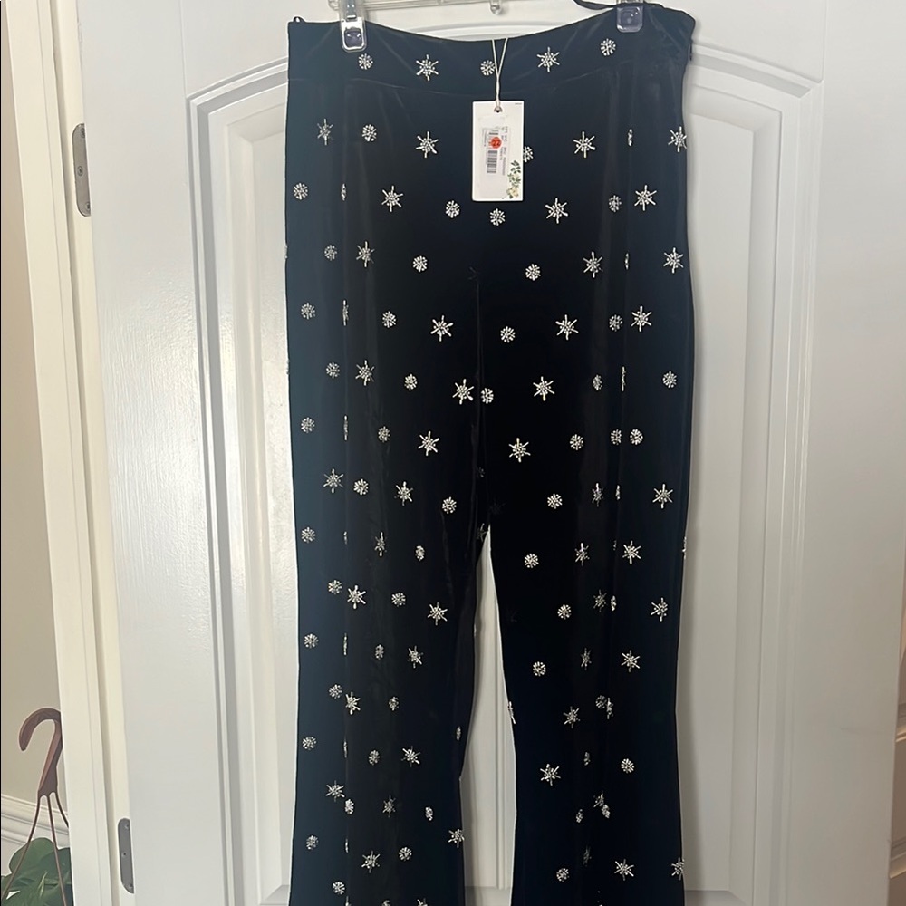 Velvet beaded pants